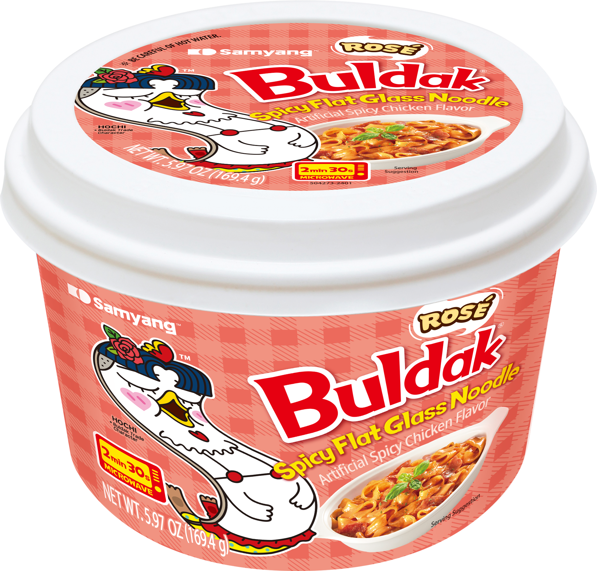 Buldak Wide Glass Noodle Rose