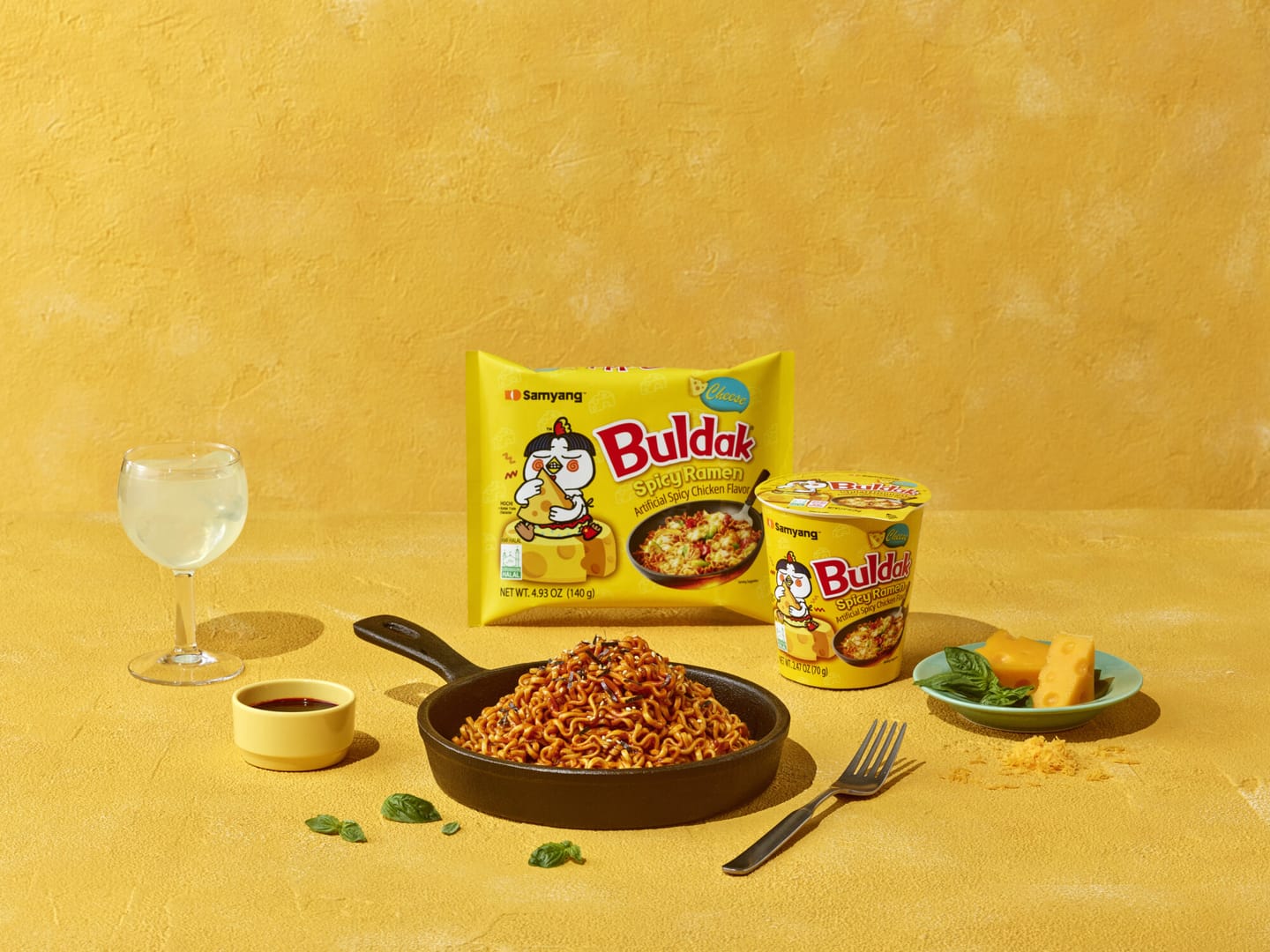 Cheese Buldak with the Rich Flavor of Bold, Creamy Cheese.