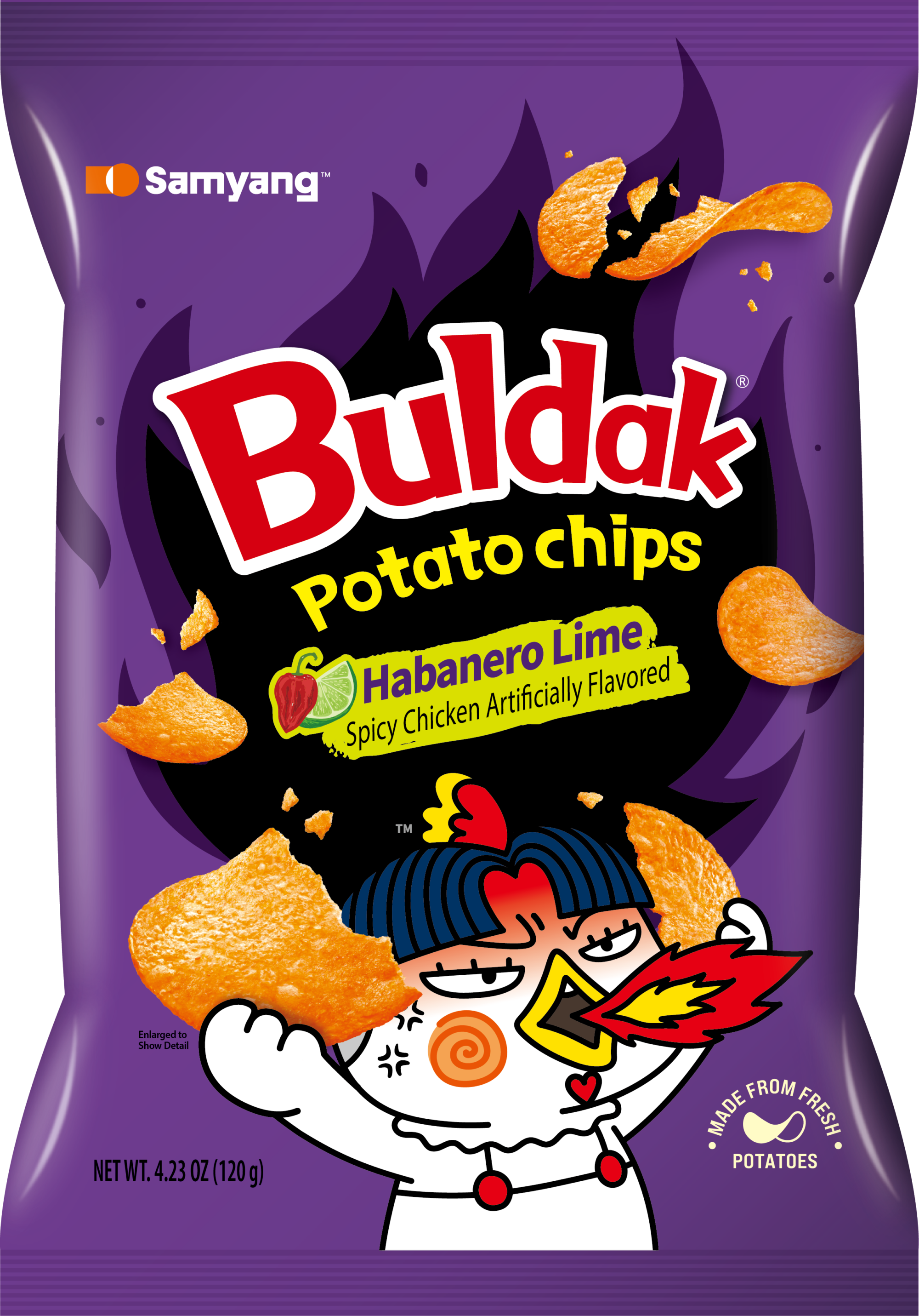 Buldak Potato Chips Habanero lime