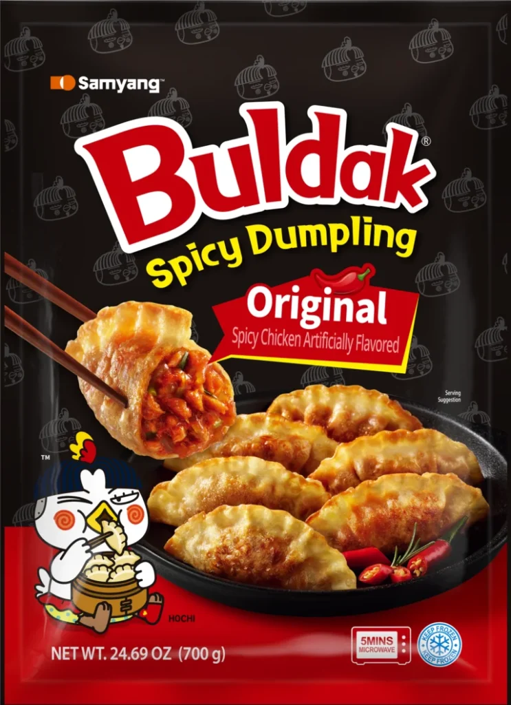 Buldak dumpling, spicy dumpling, restaurant in korea, Korean spicy food