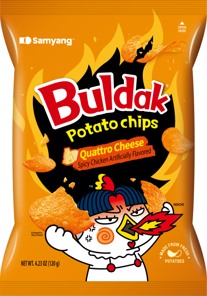 buldak chips Quattro Cheese flavor