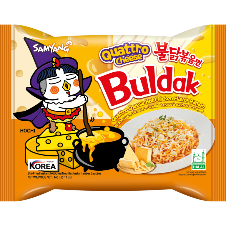 Mì khô gà phô mai Quattro Buldak (145g)